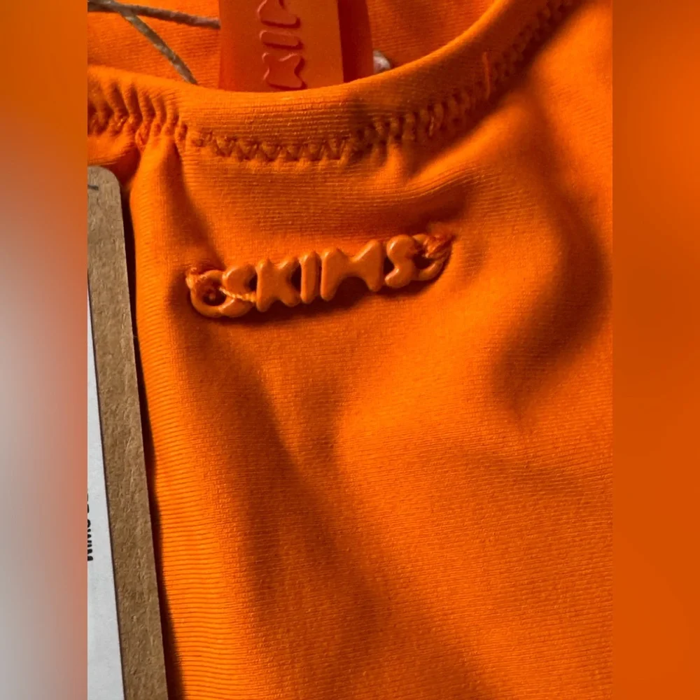 SKIMS Signature Swim High Neck One Piece - Tangerine XS - NWT
